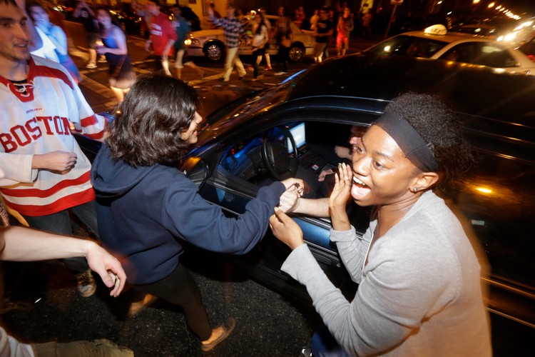 Radość na ulicach Bostonu