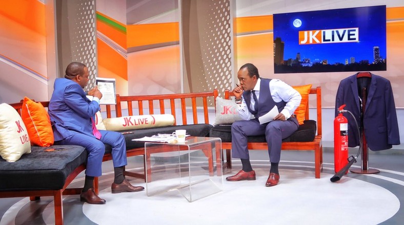 Nairoibi Governor Mike Sonko during the interview on JKLive Show 
