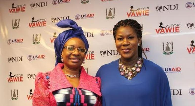 Stephanie Linus and former Deputy Governor of Plateau state Mrs Pauline Tallen