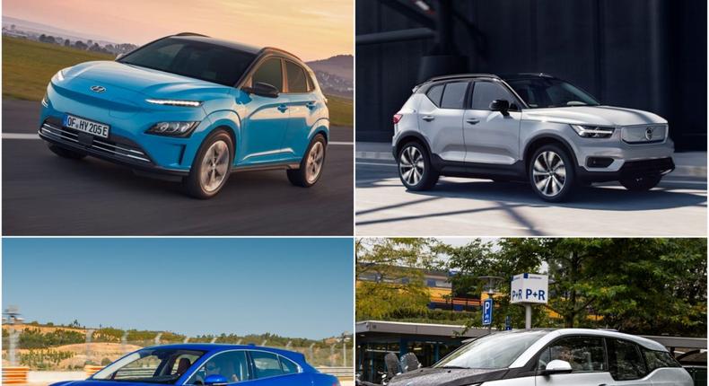 Insider featured 16 of the most popular EV models with used listing price data for at least 2021, 2022, and part of 2023.Hyundai; Volvo; Jaguar; BMW