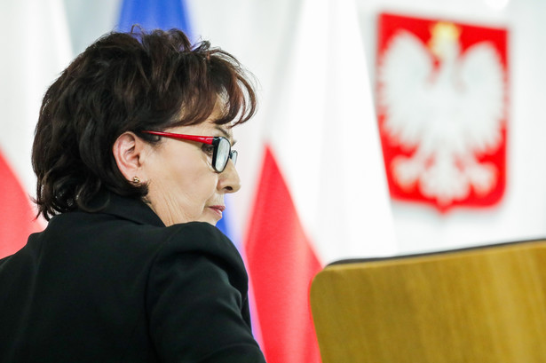 Była marszałek Sejmu, posłanka PiS Elżbieta Witek na przesłuchaniu przez sejmową komisję śledczą ds. wyborów kopertowych.