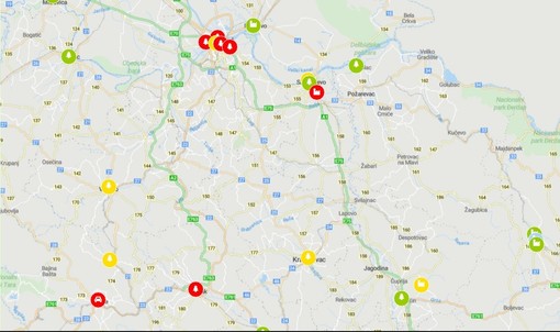 Na sajtu državne agencije za zaštitu životne sredine zagađen vazduh pored beograda imaju čačak, užice i smederevo