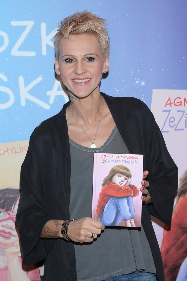 Agnieszka Chylińska na premierze swojej książki