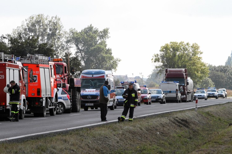 Wypadek w miejscowości Prusice na Dolnym Śląsku