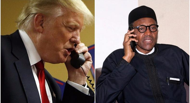 US President, Donald Trump and Nigerian President, Muhammadu Buhari