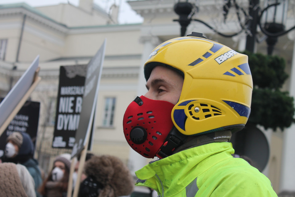 Protest antysmogowy Warszawa. Piotr Halicki 8