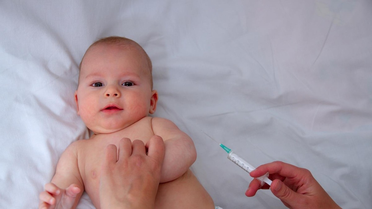 baby receiving vaccine