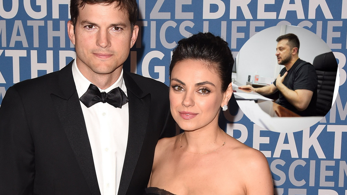 Mila Kunis i Ashton Kutcher rozmawiali z Wołodymyrem Zełenskim. Wiadomo, o czym