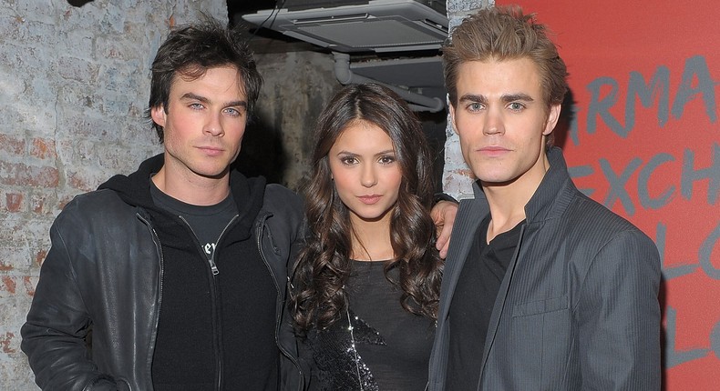 Ian Somerhalder, Nina Dobrev and Paul Wesley from The Vampire Diaries.Michael Loccisano/Getty Images for Nylon Magazine