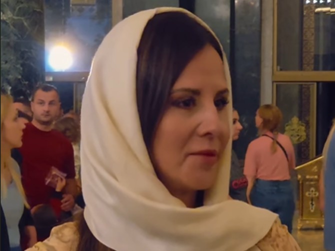 Tamara Vučić u Hramu svetog Save