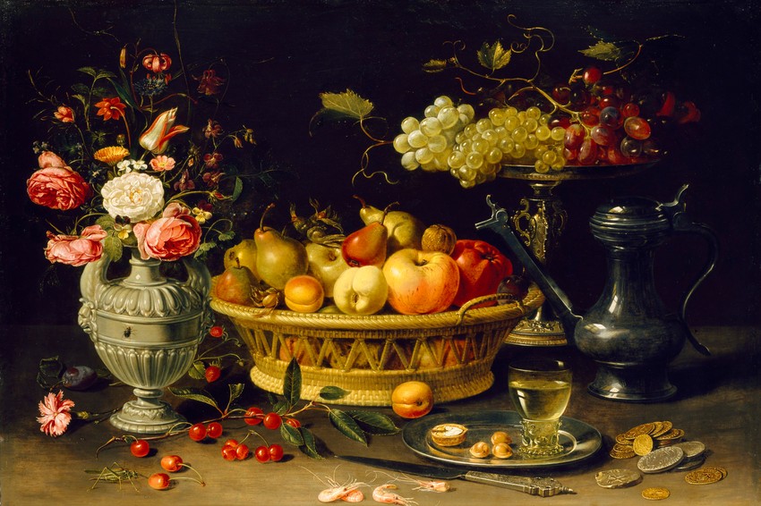 Rad Klare Peters "Still Life of Fruit and Flowers"