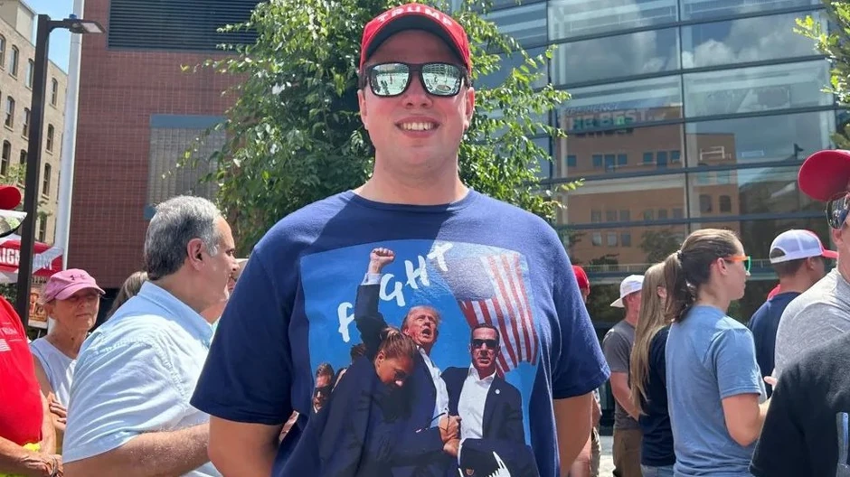 Donald, 24-godišnjak, veliki je pristalica Trampa | Foto: BBC