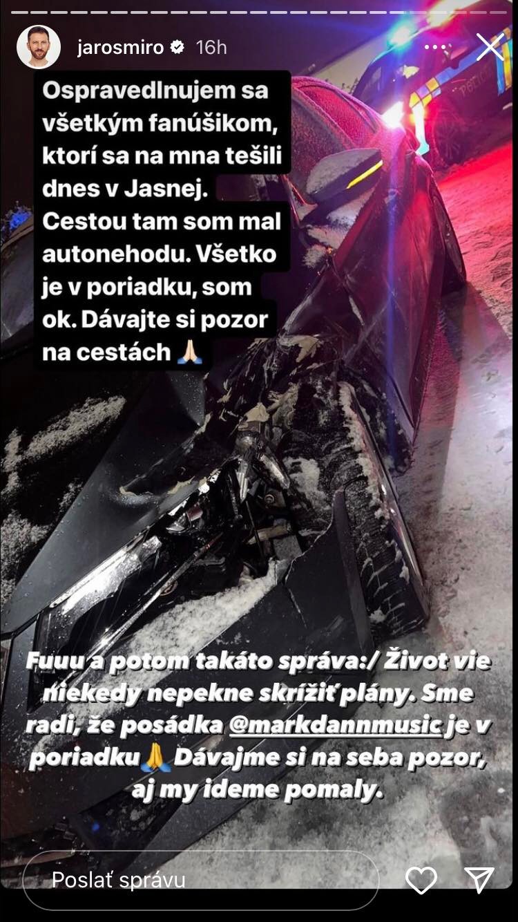 Miro písal o nehode, ktorej nebol sám účastníkom.
