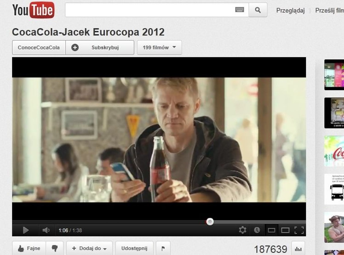 Jacek z rekamy Coca-coli