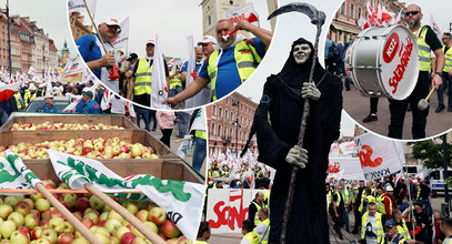 Wielka demonstracja rolników w Warszawie. Ponury żniwiarz górował nad tłumem [RELACJA NA ŻYWO]