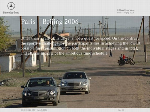 Mercedesem klasy E z Paryża do Pekinu