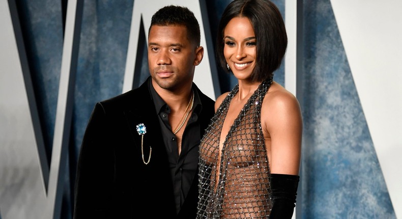 Russell Wilson (left) and Ciara.Evan Agostini/Invision/AP