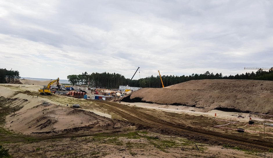 Przekop Mierzei. Widok na plac budowy