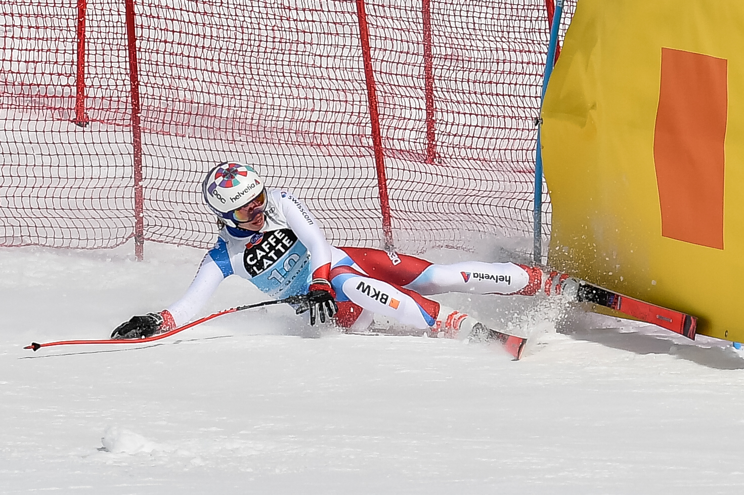 Double championne olympique: Michelle Gisin chute lourdement à l'entraînement
