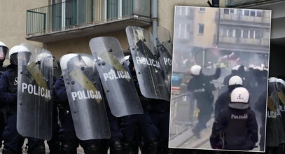 Nagrali, jak policjant rzuca czymś w protestujących rolników. Jest ciąg dalszy