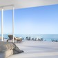 3d rendering luxury villa bedroom near beach