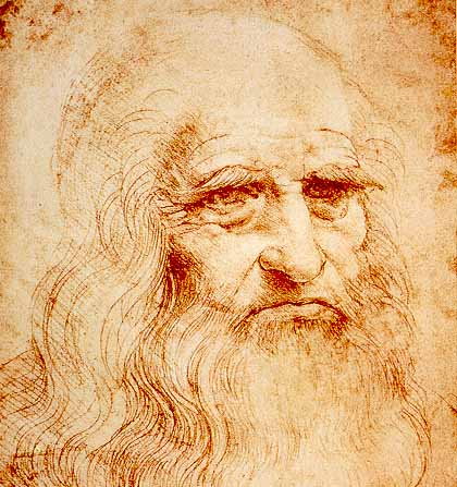 Autoportret Leonardo da Vinci, a właściwie Leonardo di ser Piero da Vinci – włoskiego artysty i uczonego, malarza, rzeźbiarza, architekta, inżyniera, a także odkrywcy, matematyka, anatoma, wynalazcy, geologa, filozofa, muzyka oraz pisarza