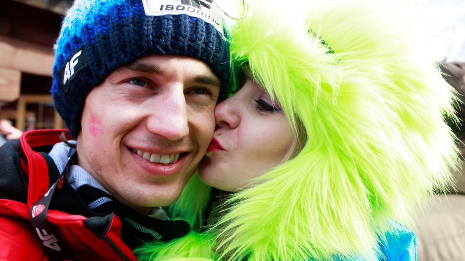 Kamil Stoch i Ewa Bilan-Stoch (zdjęcie z Planicy)