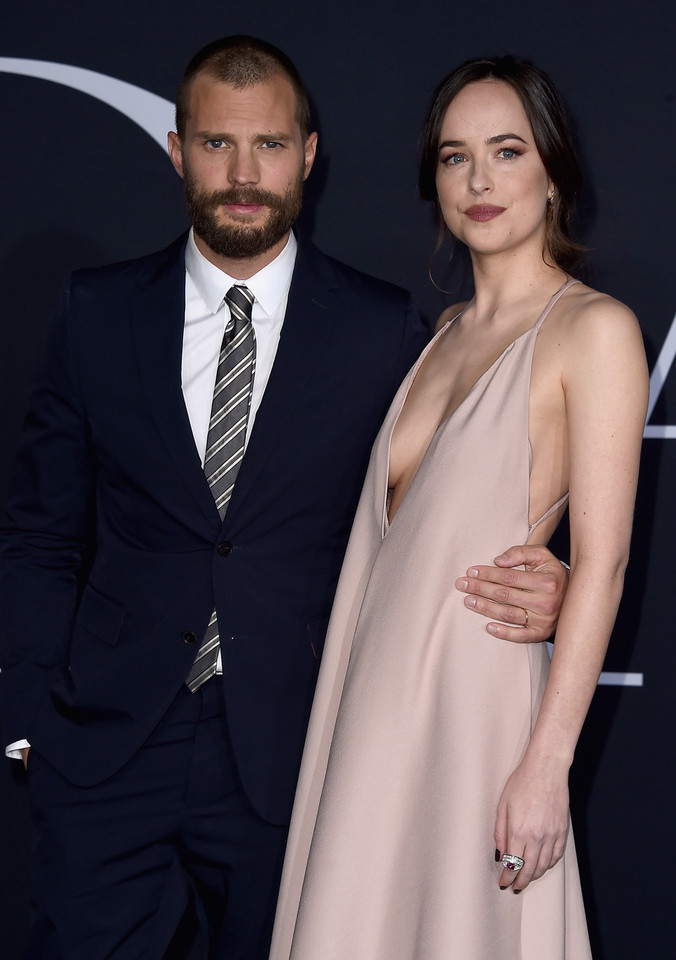 Jamie Dornan i Dakota Johnson na premierze filmu "Ciemniejsza strona Greya"