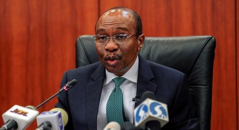 Nigeria's central bank Governor Godwin Emefiele speaks during the monthly Monetary Policy Committee meeting in Abuja, Nigeria.