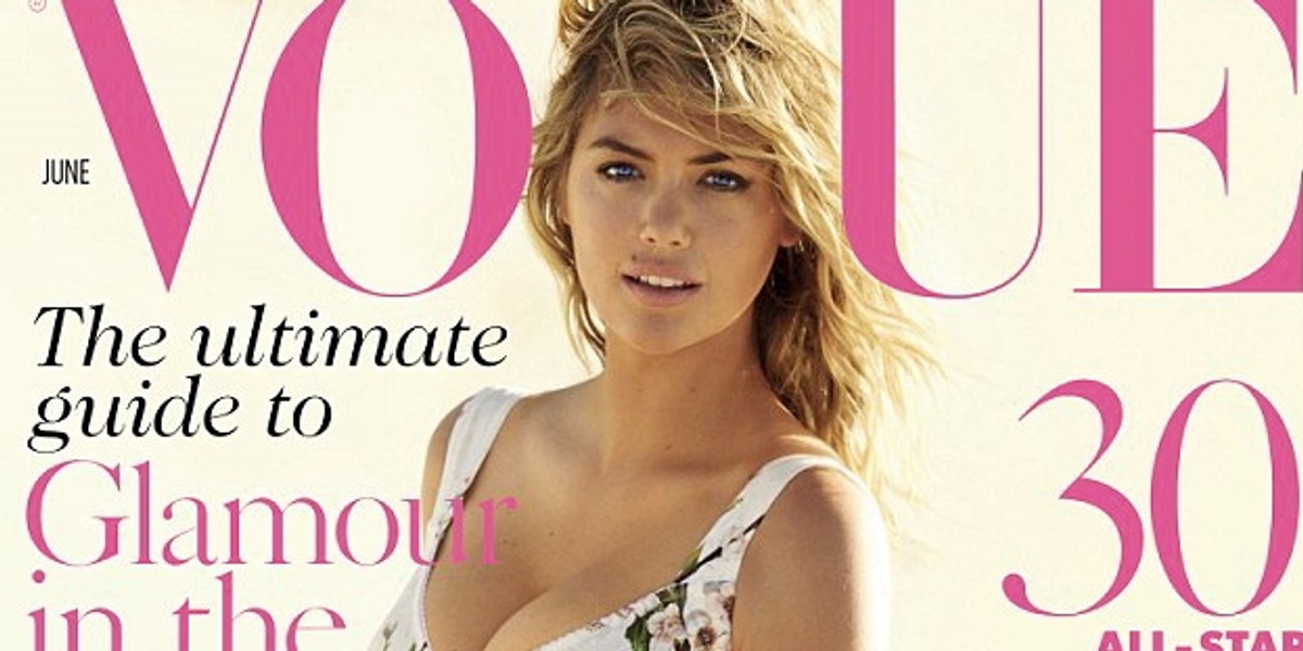 Kate Upton na okładce Vogue'a.