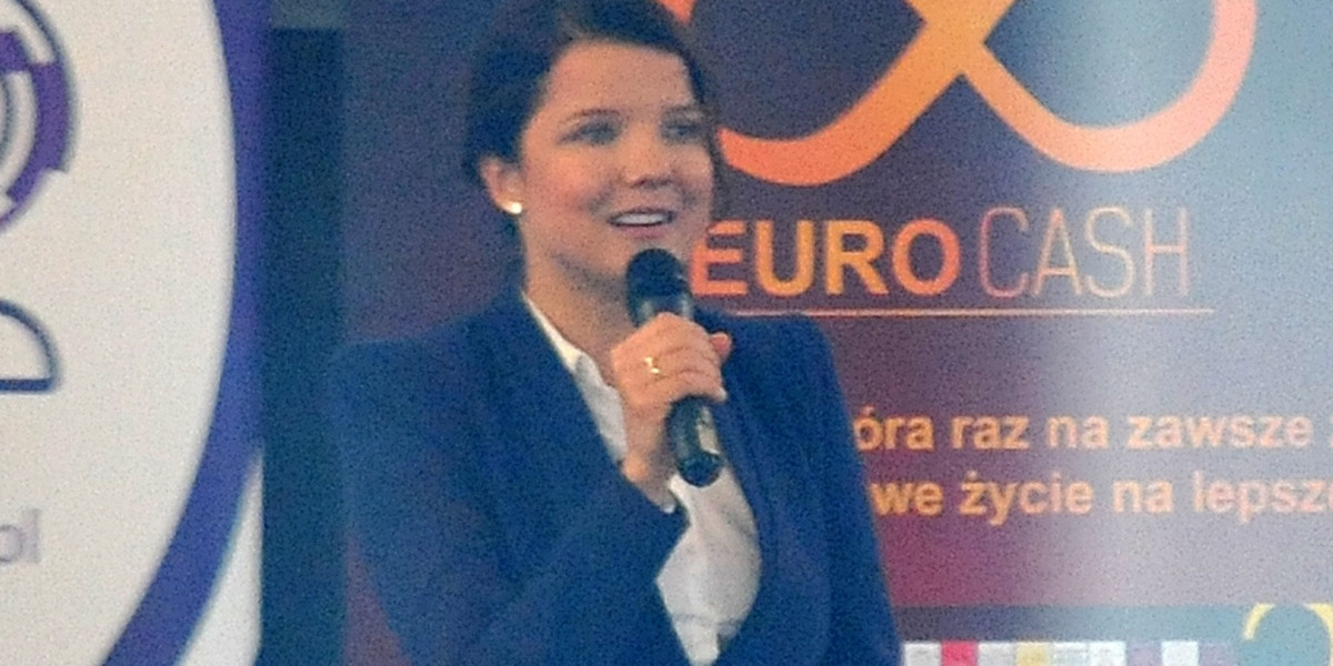 Joanna Jabłczyńska prowadzi wykład