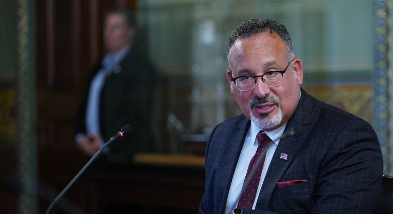 US Education Secretary Miguel CardonaMANDEL NGAN / Getty Images