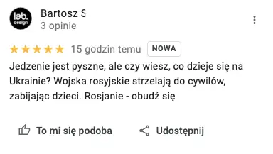 Ten komentarz był napisany w j. rosyjskim (tłumaczenie Google Translate)