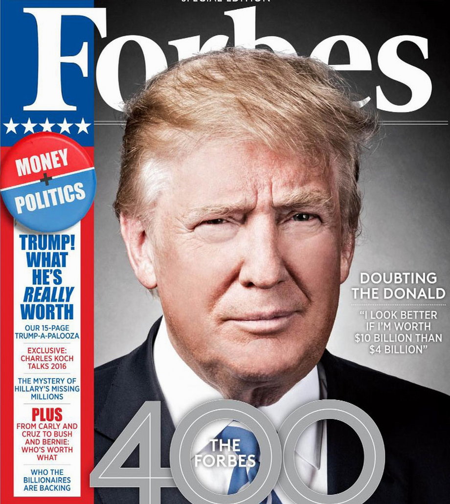 Donald Trump na okładce "Forbesa"