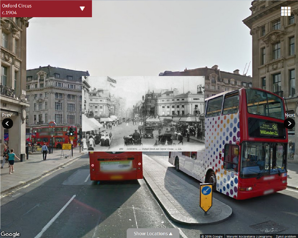 Londyn dawniej i dziś - Oxford Circus