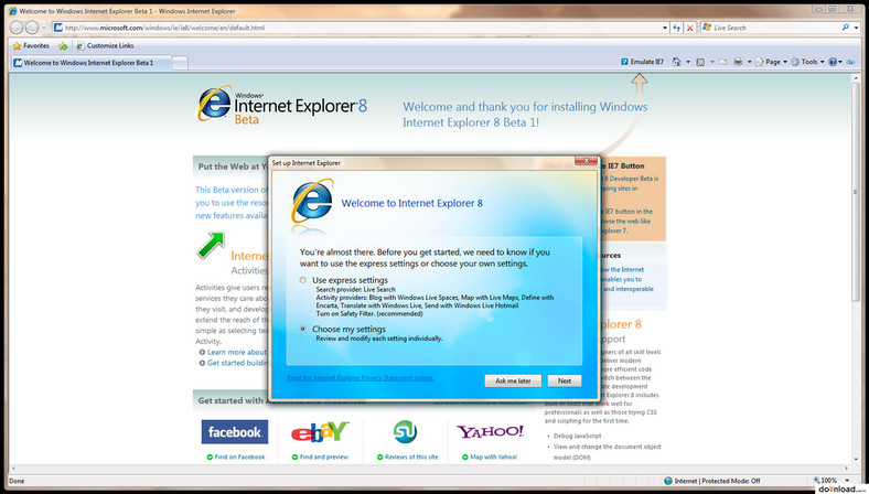 Internet Explorer 8 to ostatnia wspierana wersja