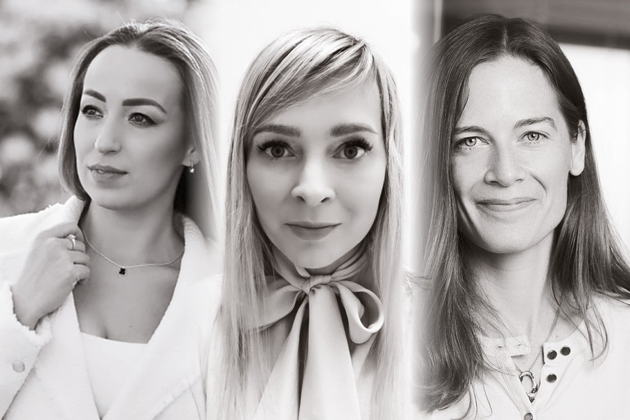 Alexandra Tessari, Anna Rogova i Alicja Skraburska – specjalistki z HSBC Service Delivery (Polska) 