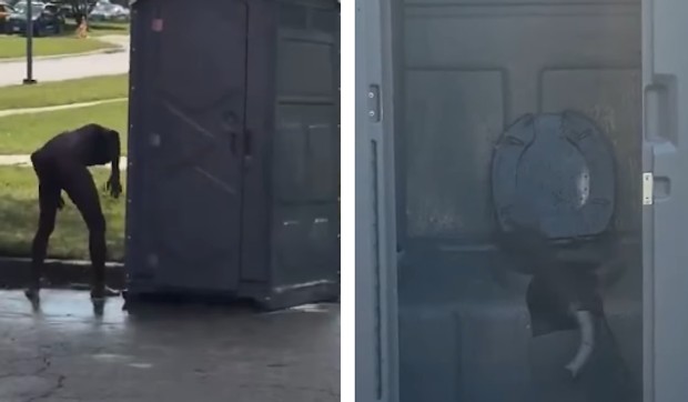 Muškarac upao u mobilni WC