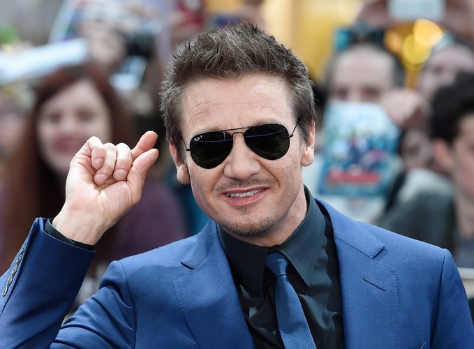 Jeremy Renner na premierze filmu 'Avengers: Czas Ultrona' w Londynie