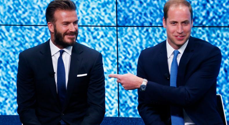 David Beckham and Prince William attend an event to launch a wildlife conservation campaign at Google's headquarters in London on June 9, 2014.REUTERS/Andrew Winning