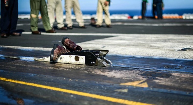 Here's why it's an aircraft carrier tradition to catapult a pair of ...