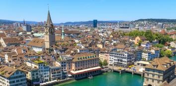 3. miejsce: Zurych. Stolica Szwajcarii zamyka pierwszą trójkę najdroższych miast świata. Życie w Zurychu jest 2,41 razy droższe niż w Pradze.