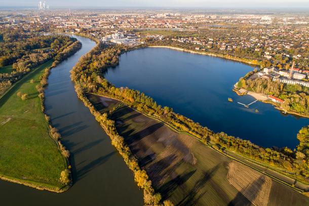 Widok na rzekę Odrę w Opolu