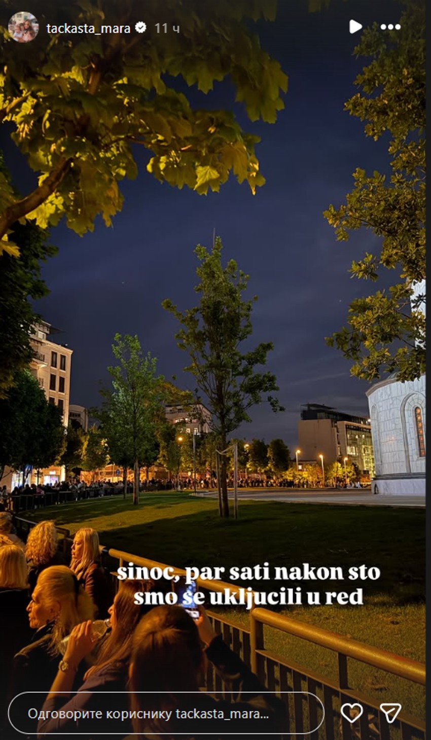 Tačkasta Mara celu noć bila ispred Hrama Svetog Save
