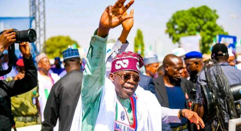 APC presidential candidate, Asiwaju Bola Tinubu at Minna rally. [Twitter;APC-PCC]