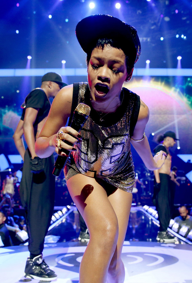 Rihanna podczas iHeartRadio Music Festival (fot. Getty Images)