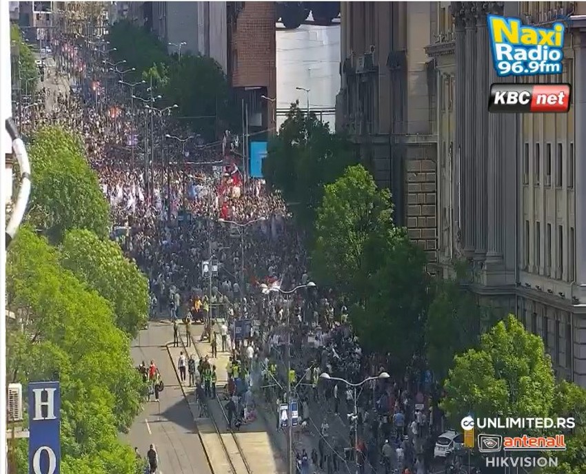 Protest ispred Vlade Srbije