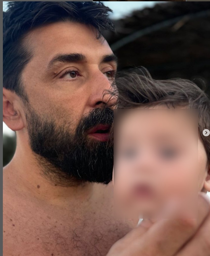 Ognjen Amidžić sa sinom Perunom