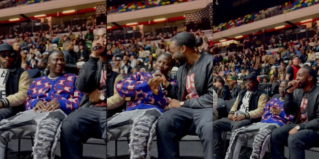 Stonebwoy spotted at the London Lions Vs Newcastle Eagles basketball game in the United Kingdom