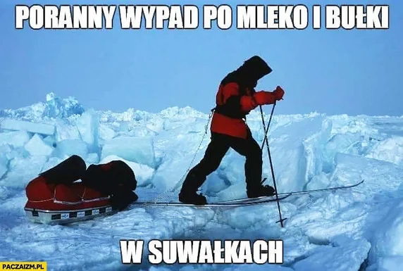 Poranny wypad po mleko i bułki w Suwałkach